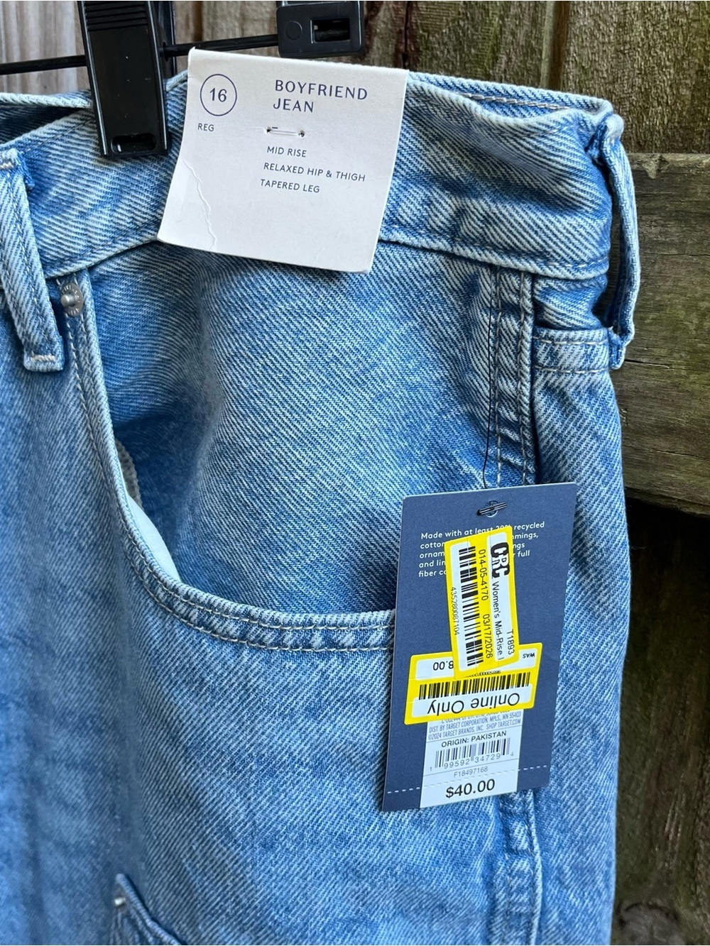 Women's Mid-Rise Painter Boyfriend Jeans - Universal Thread Light Wash - Picture 3 of 4